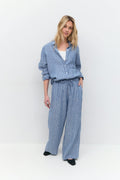 Wide linen trousers - Lt linen beige