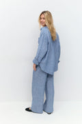 Wide linen trousers - Lt linen beige