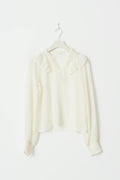 Y flounce blouse - Creme