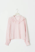 Y flounce blouse - Ballet slipper