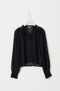 Y flounce blouse - Noir