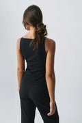 Button down top - Noir