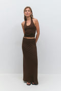 Soft touch maxi skirt - Almond oil