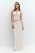 Soft touch maxi skirt - Grey melange