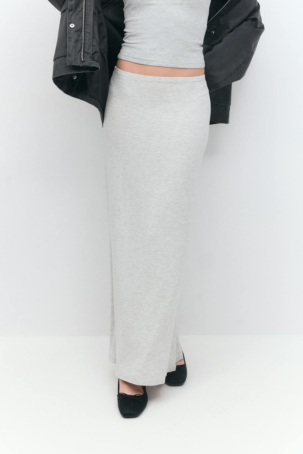 Soft touch maxi skirt - Noir