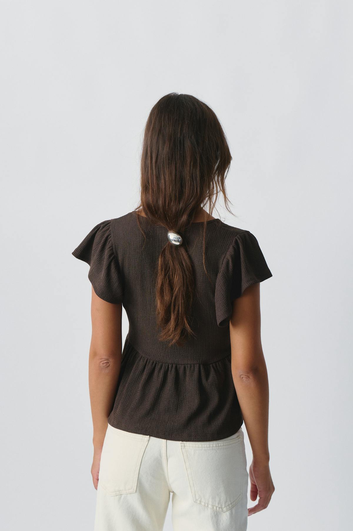 Frill top - Noir