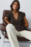 Frill top - Noir