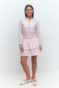 Y lightweight rib jacket - Rose clair
