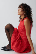 brocade dress - Rouge