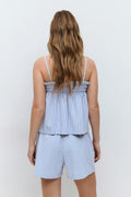 Textured shorts - Blue/stripe
