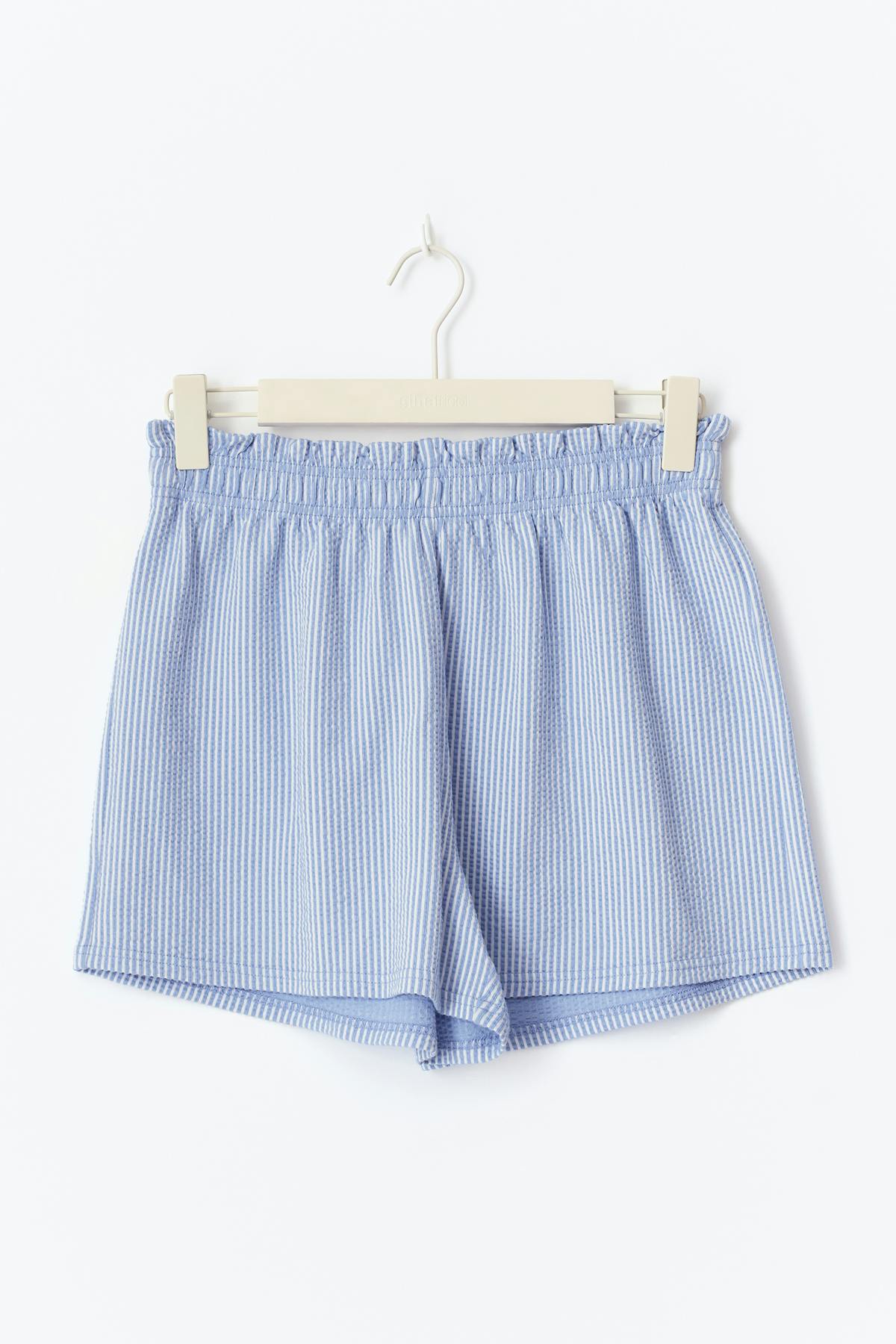 Textured shorts - Blue/stripe