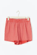 Textured shorts - Red/stripe