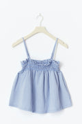 Textured smock singlet - Blue/stripe