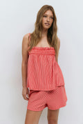 Textured smock singlet - Blue/stripe