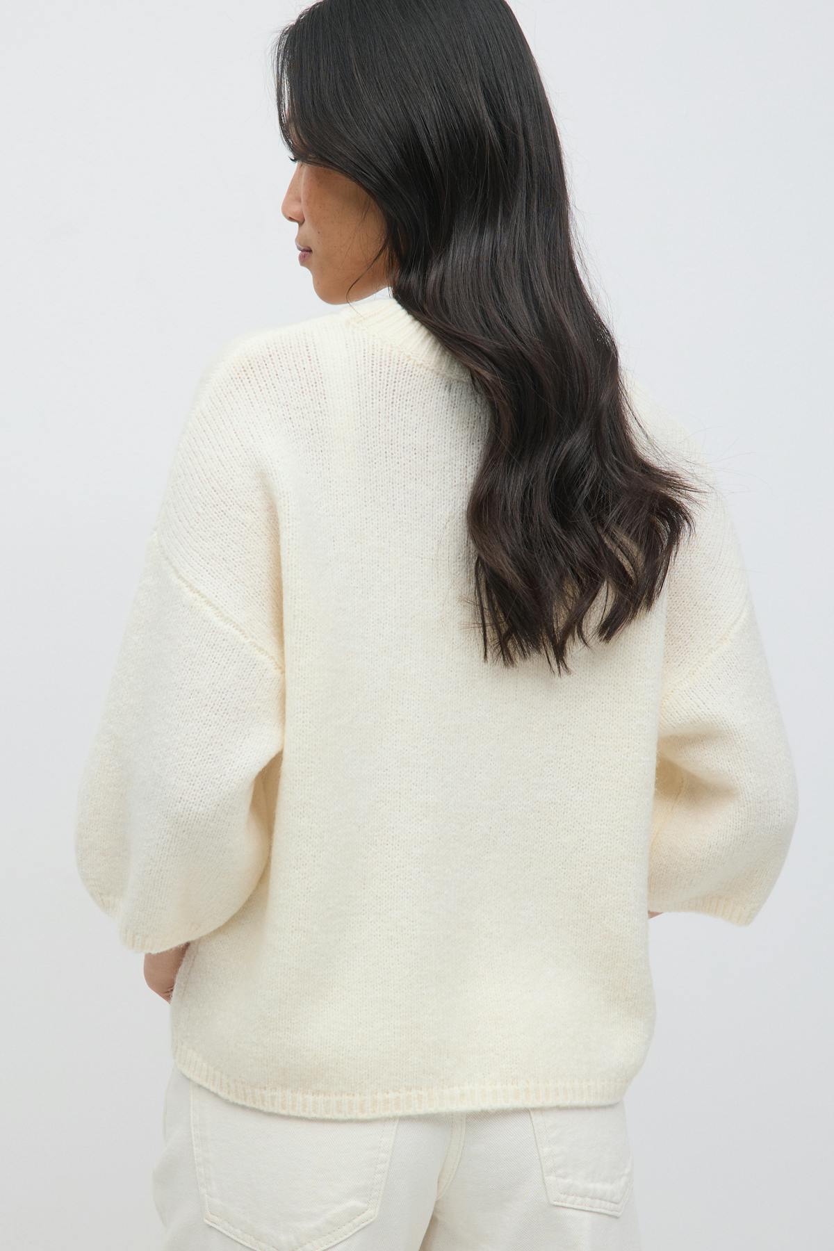 Knitted short sleeve top - Gardenia
