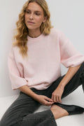 Knitted short sleeve top - Gardenia