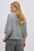 Knitted short sleeve top - Chalk pink