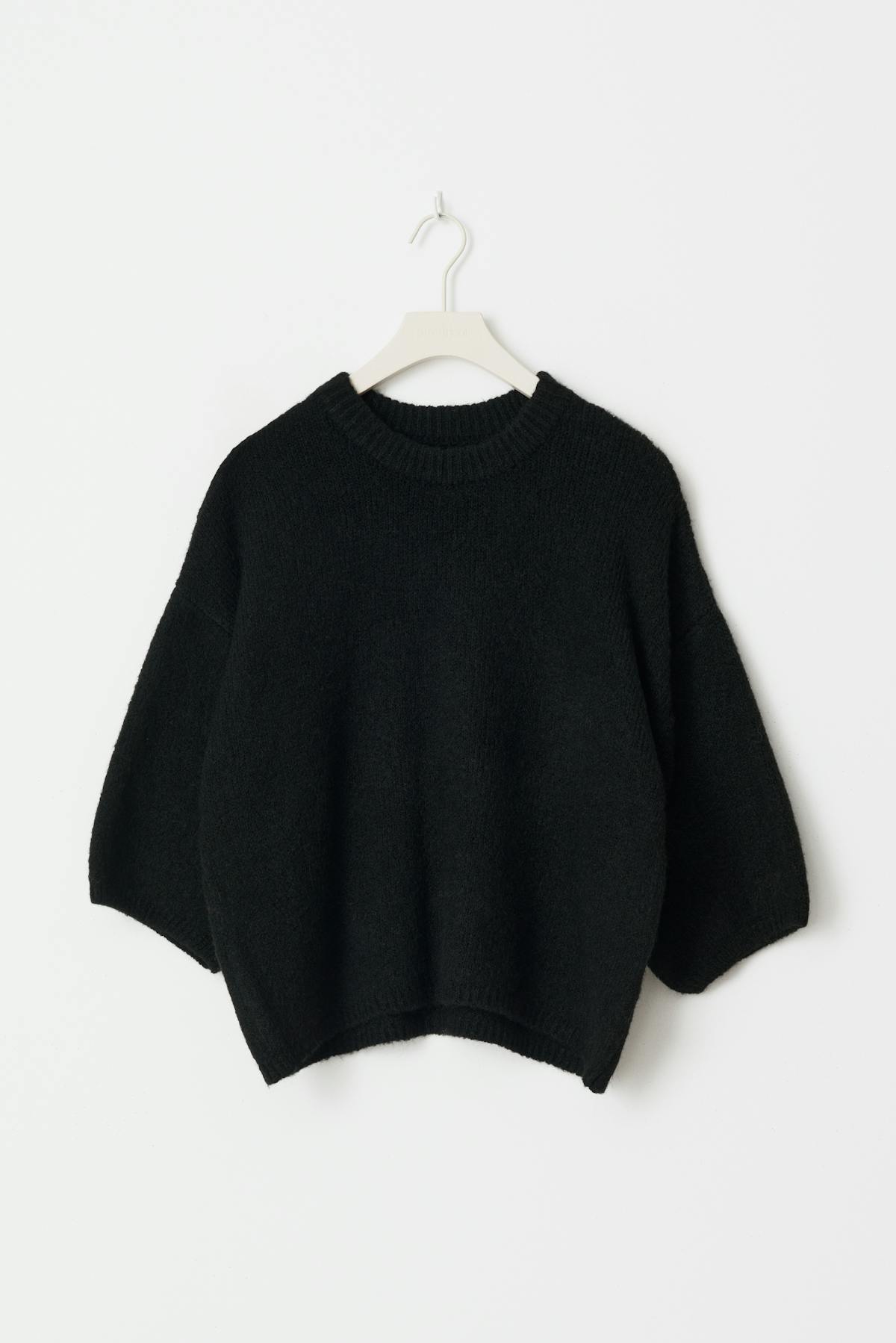 Knitted short sleeve top - Noir