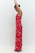 Textured midi dess - Navy ditsy