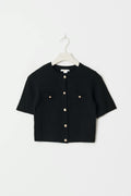 Y knitted cardigan - Noir