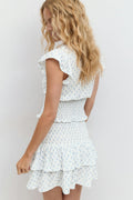 Frill skirt - Blue paisley