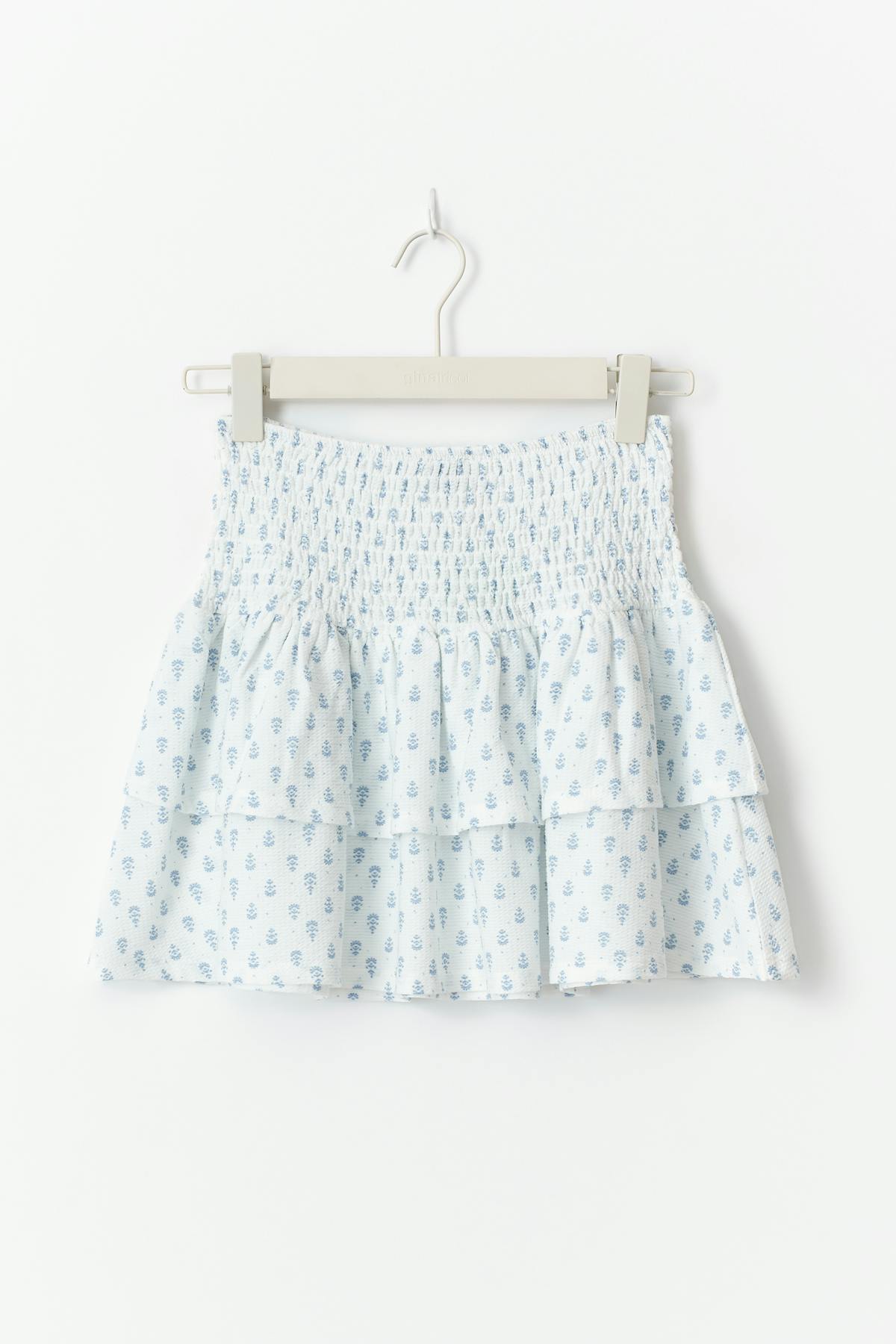 Frill skirt - Blue paisley