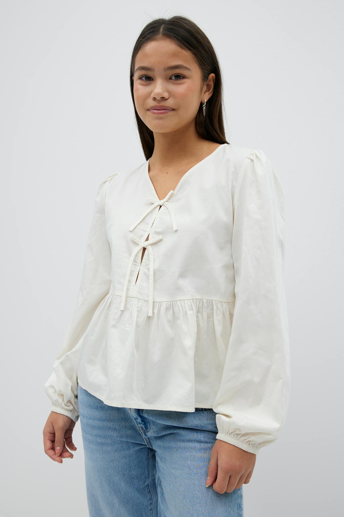 y puff sleeve blouse - Noir