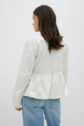 y puff sleeve blouse - Creme
