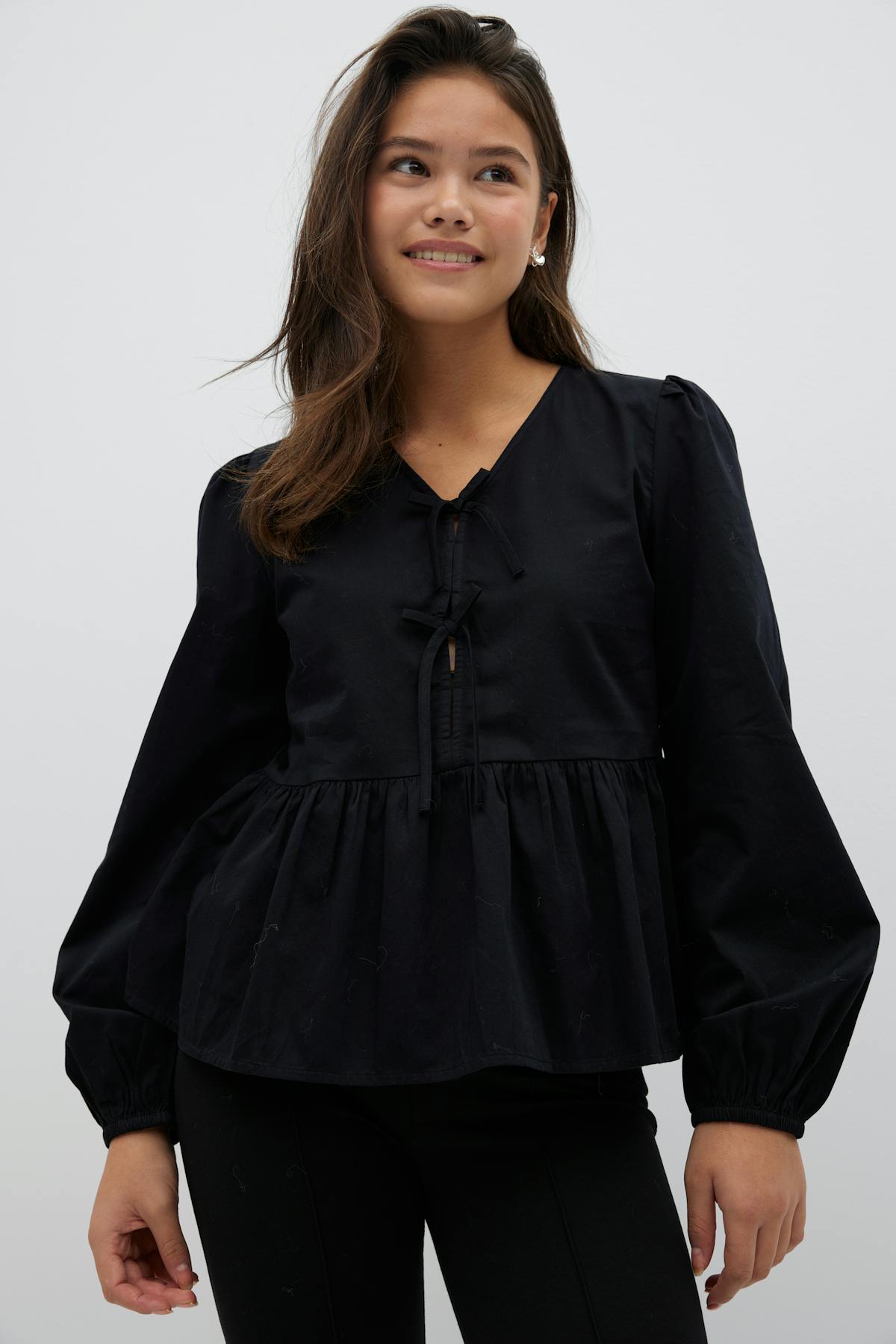 y puff sleeve blouse - Rose