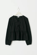 y puff sleeve blouse - Noir
