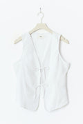 Linen blend vest - Rose clair