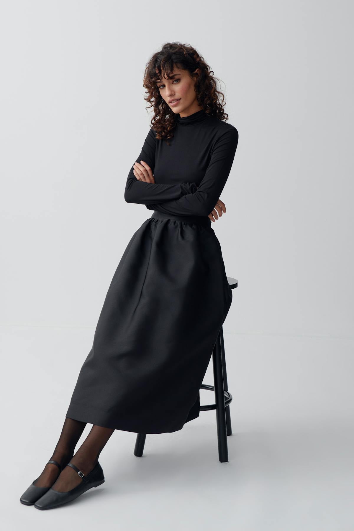 Midi skirt - Noir