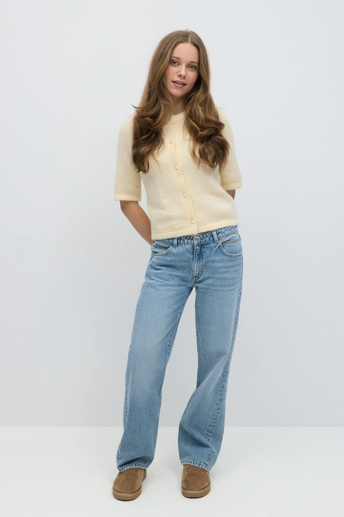 Sequin twisted jeans - Bleu clair