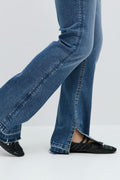 Slit fashion jeans - Mid blue