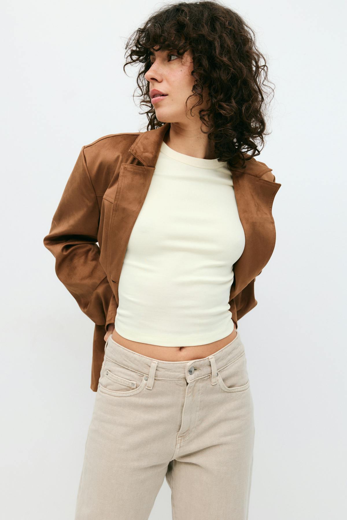 Basic tight top - Oxford tan
