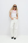 Printed tight top - Olive branch