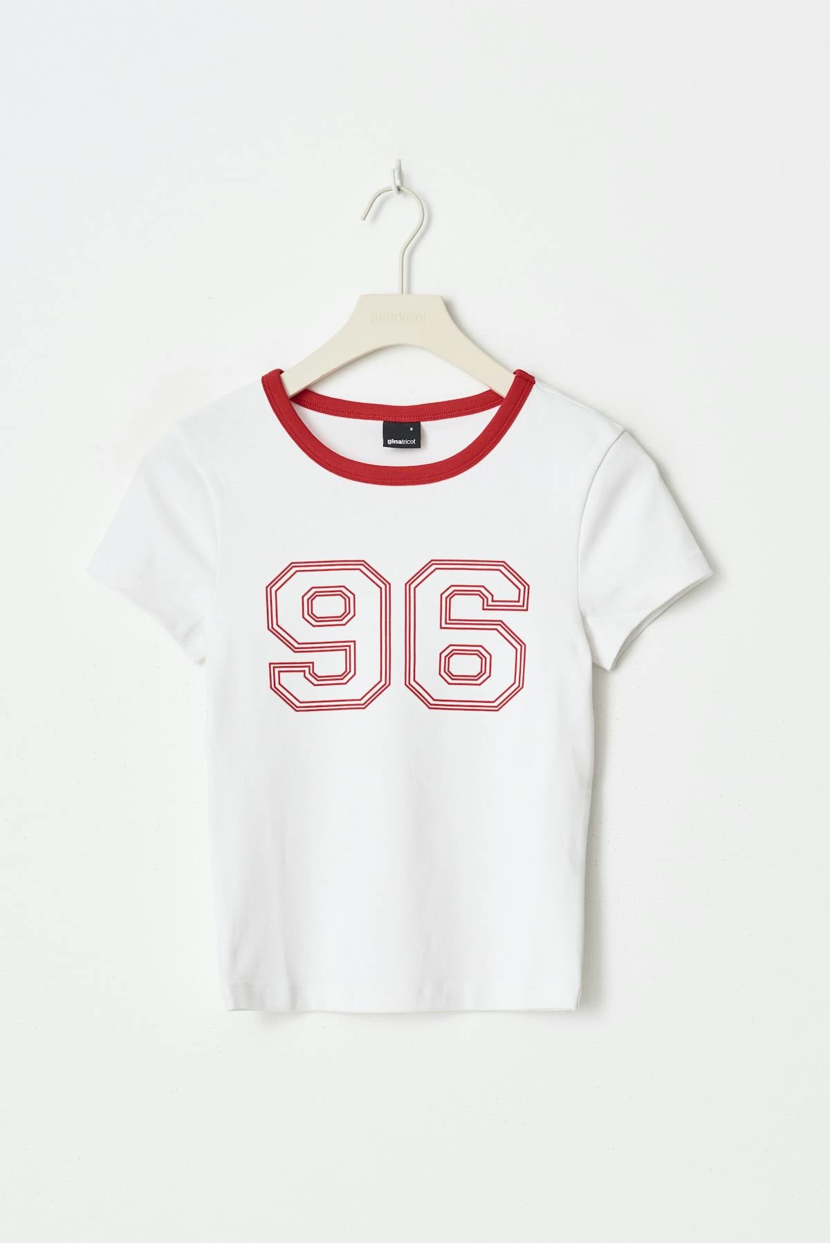 Printed tight top - Red/white