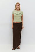 Printed tight top - White/green