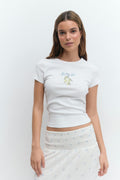 Printed tight top - Olive branch