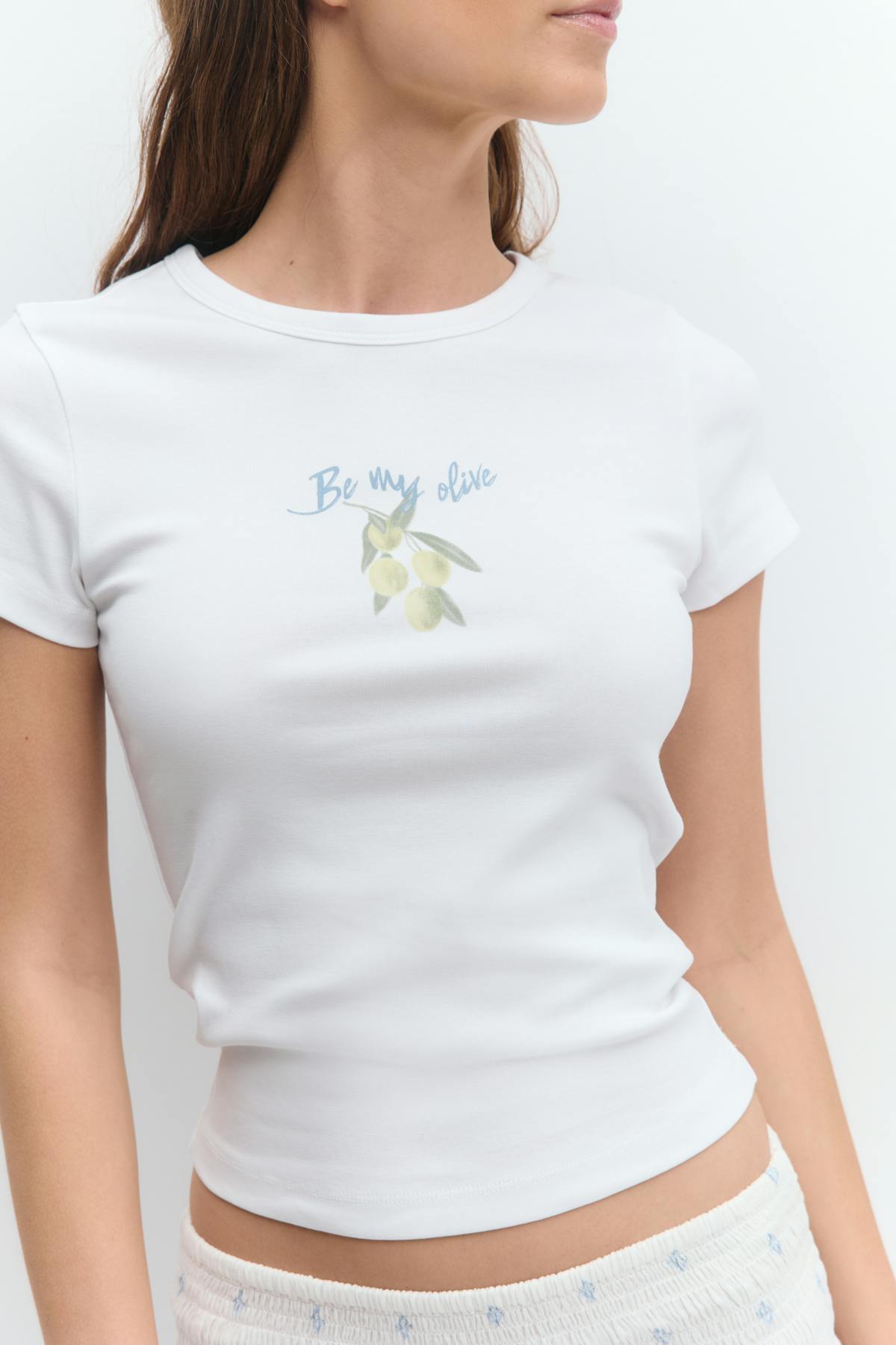 Printed tight top - Olive branch