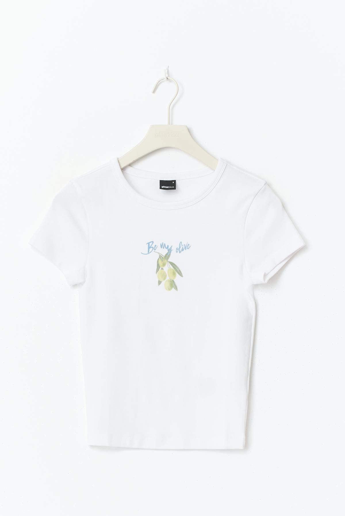 Printed tight top - Olive branch