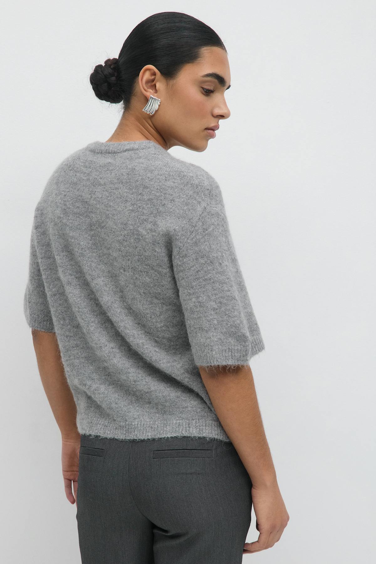 knitted tie cardigan - Blanc cassé
