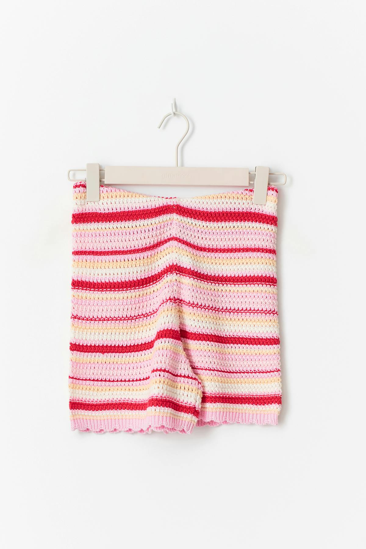 Knitted crochet shorts - Multicolore