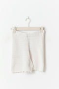Knitted crochet shorts - Bright white