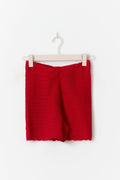 Knitted crochet shorts - High risk red