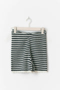 Knitted crochet shorts - Navy/stripe