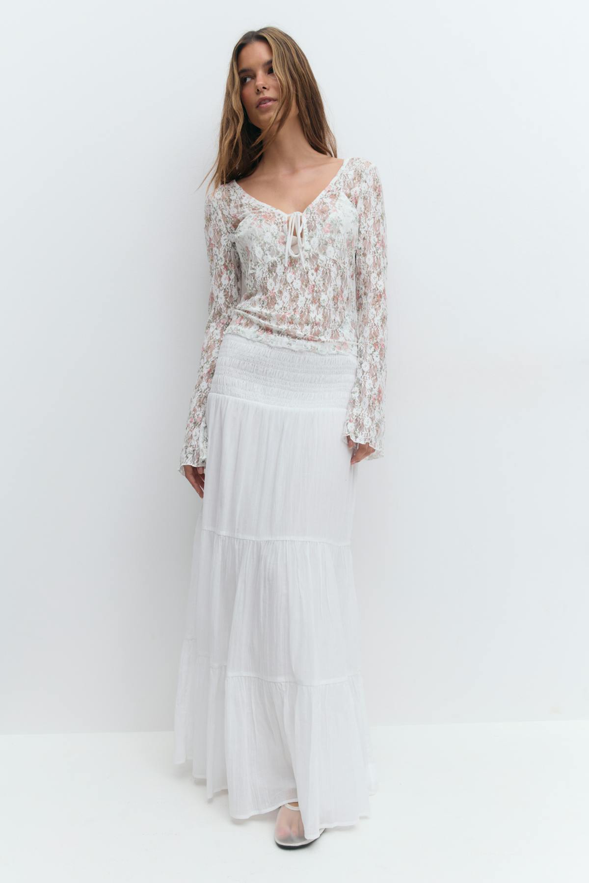 maxi skirt - Egret