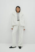 Faux fur jacket - Blanc
