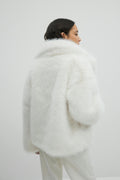 Faux fur jacket - Blanc