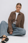 Tie front cardigan - Ecru